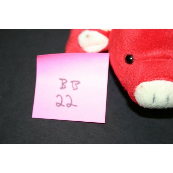 TY Beanie Baby Snort Bull Cow PVC Pellets very rare errors red 4002 - Picture 11 of 11